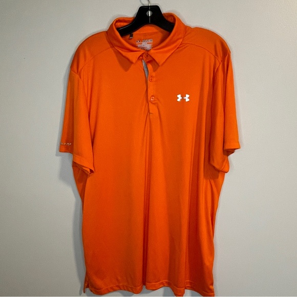 Under Armour Other - Under Armour Orange Performance Heatgear Polo Shirt